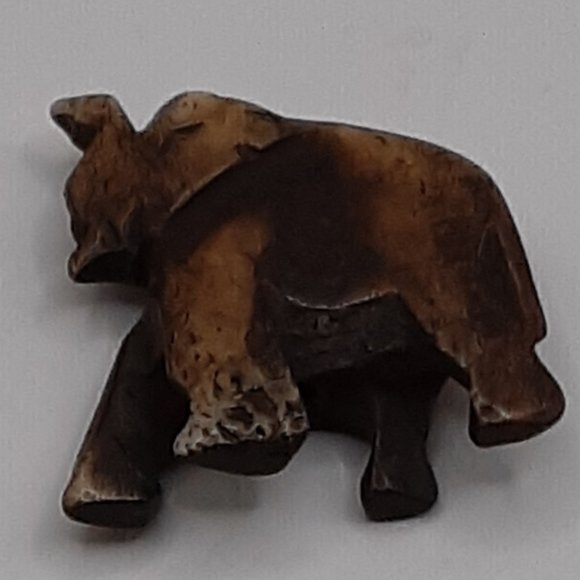 Elephants Pendants African Tribal Yak Bones 1" Set of 2 DIY - Picture 7 of 10